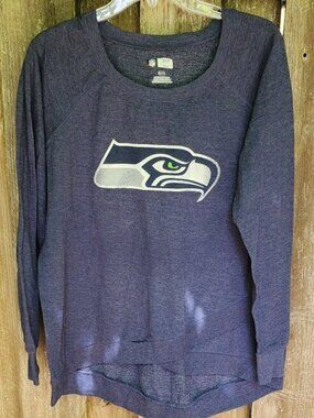 EUC SEAHAWKS XXL - 12th Woman NFL Seattle Seahawks Navy Blue Crewneck Sweatshirt